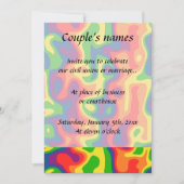 Psychedelische regenboog bruiloft kaart (Voorkant)