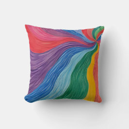 Psychedelische Regenboog Draai Abstracte Muurkunst Kussen