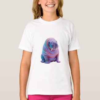 Psychedelische Regenboog Grote Walrus Vrouwen T-shirt