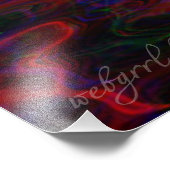 Psychedelische Regenboog Liefdes Harten Foto Afdruk (Hoek)