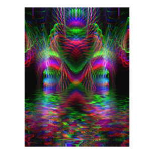 Psychedelische Regenboog Liefdes Harten Foto Afdruk
