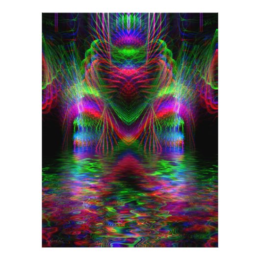 Psychedelische Regenboog Liefdes Harten Foto Afdruk (Voorkant)