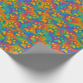 Psychedelische Regenboog Poot Print Patroon Gift W Cadeaupapier (Hoek)