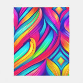 Psychedelische Regenboog Vortex Fleece Deken (Voorkant)