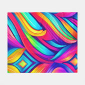 Psychedelische Regenboog Vortex Fleece Deken (Voorkant (Horizontaal))