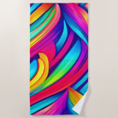Psychedelische Regenboog Vortex Strandlaken (Voorkant)