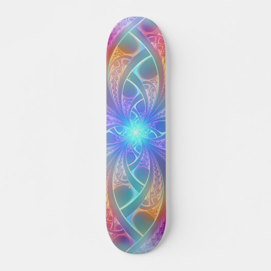 Psychedelische Regenboog Wervelingen Fractal Patro Skateboard (Voorkant)