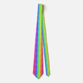 Psychedelische regenboog zigzag stropdas (Voorkant)