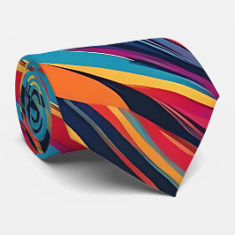 Psychedelische regenbooggolven Stropdas