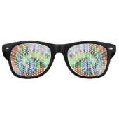 psychedelische regenboogneon doet plezier! retro zonnebril (Voorkant)