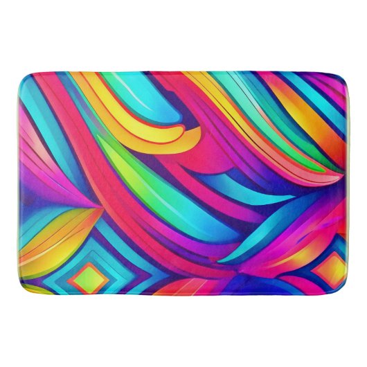 psychedelische regenboogvortex badmat (Voorkant)