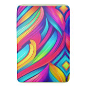 psychedelische regenboogvortex badmat (Voorkant Verticaal)