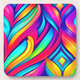 psychedelische regenboogvortex bier onderzetter
