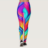 psychedelische regenboogvortex leggings (Achterkant)