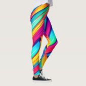 psychedelische regenboogvortex leggings (Rechts)