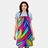 psychedelische regenboogvortex schort (Gedragen)