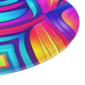 psychedelische regenboogvortex snijplank (Hoek)