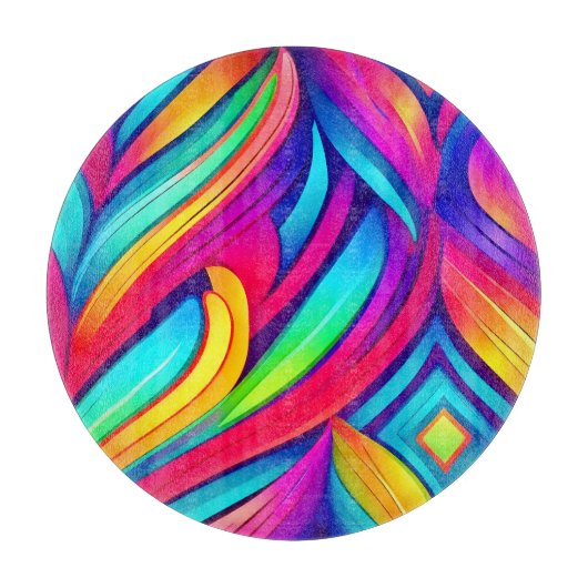 psychedelische regenboogvortex snijplank (Voorkant)