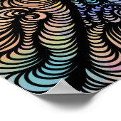 Psychedelische Regenboogwervelingen Motiverende Ty Poster (Hoek)