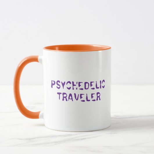 Psychedelische Reizigerskoffie Mok (Links)