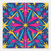 Psychedelische Retro Caleidoscoop Peel en Stick Behang (Voorkant)