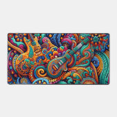 Psychedelische Retro-gitaar Kunst Bureaumat (Voorkant)