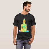 Psychedelische Retro Hippie Buddha Dharma T-shirt (Voorkant volledig)