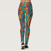 Psychedelische Retro Leggings (Achterkant)