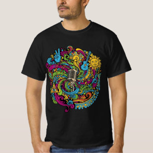 Psychedelische Retro Music Vibes Grafische T-Shirt