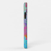 Psychedelische Retro Regenboog Blauwe Hibiscus Case-Mate iPhone Case (Achterkant/rechts)