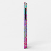Psychedelische Retro Regenboog Blauwe Hibiscus Case-Mate iPhone Case (Achterkant/links)
