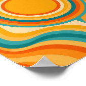 Psychedelische Retro Swirl - Moderne kunst uit het Poster (Hoek)