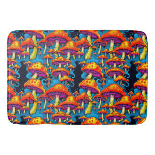 Psychedelische Retro Trippy Paddenstoelen Badmat