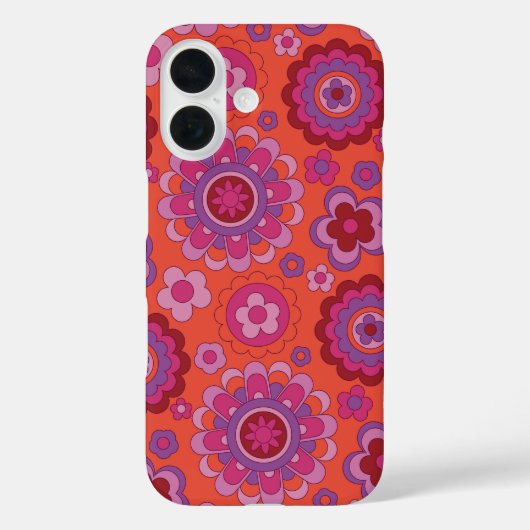 psychedelische retrobloem Case-Mate iPhone case (Achterkant)