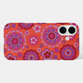 psychedelische retrobloem Case-Mate iPhone case (Achterkant (horizontaal))