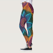 Psychedelische Rimpel Illusie | Naadloze 3D Neon Leggings (Links)