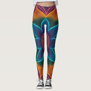 Psychedelische Rimpel Illusie   Naadloze 3D Neon  Leggings
