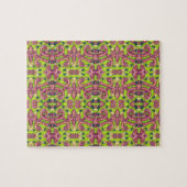 PSYCHEDELISCHE ROZE FLAMINGO PUZZEL SPIEGEL AFBEEL (Horizontaal)