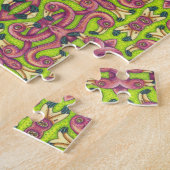 PSYCHEDELISCHE ROZE FLAMINGO PUZZEL SPIEGEL AFBEEL (Zijkant)