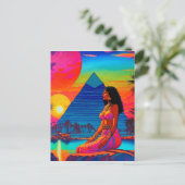 Psychedelische Roze Piramide Prinses Briefkaart (Staand voorkant)