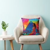 Psychedelische Roze Piramide Prinses Kussen (Stoel)