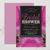 Psychedelische Roze Werveling Fractale Kant Vrijge Kaart (Voorkant / Achterkant)