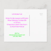 Psychedelische Rozen van 80-partijen Neon Black Pa Uitnodiging Briefkaart (Achterkant)