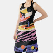 Psychedelische ruimte: jaren '70 Geometrische vorm Schort (Insitu)