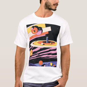 Psychedelische ruimte: jaren '70 Geometrische vorm T-shirt