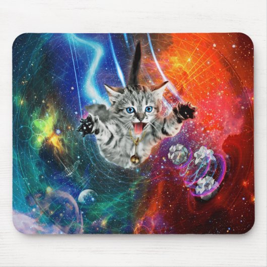 psychedelische ruimte kattenmuismat muismat (Voorkant)