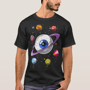 Psychedelische ruimte oog t-shirt