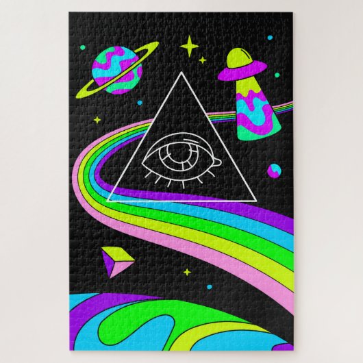 Psychedelische ruimtes uit legpuzzel (Verticaal)