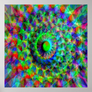 Psychedelische ruimteschip.... poster