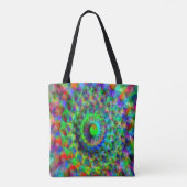 Psychedelische ruimteschip.... tote bag (Achterkant)